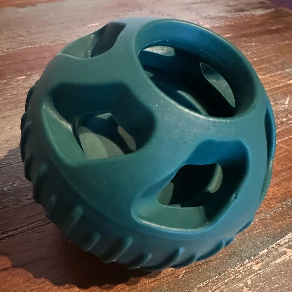 Dog treat dispenser ball